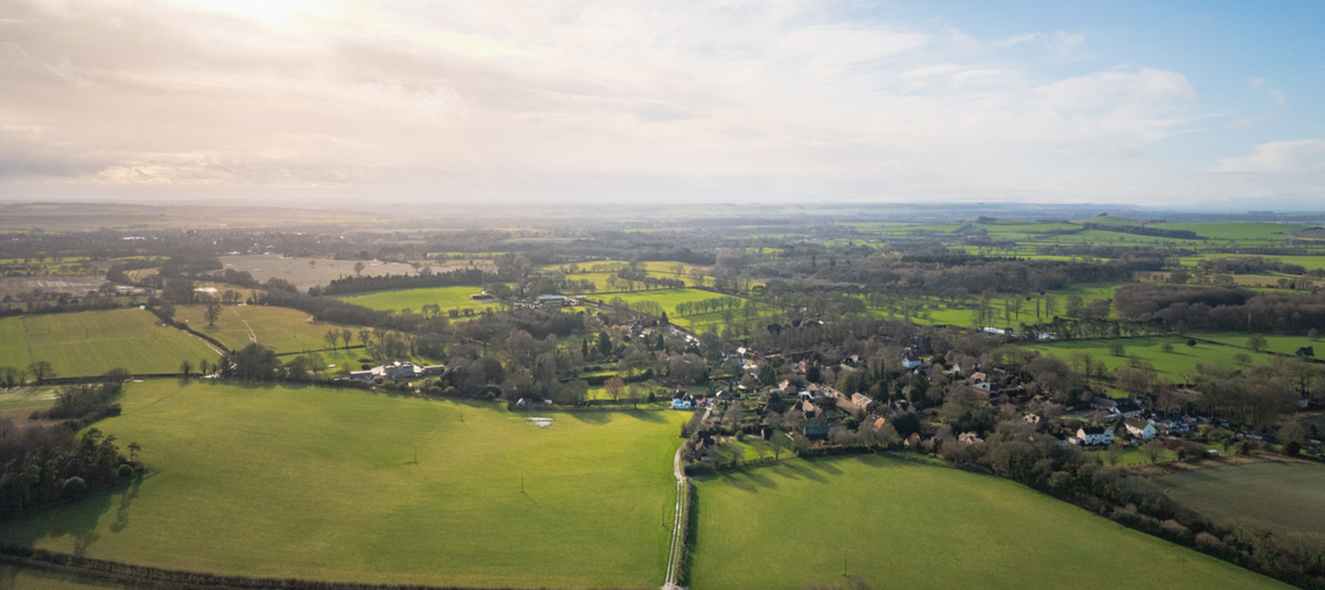 Aerial photo of scenery near Pewsey
